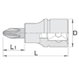 Головка торцевая со вставкой UNIOR 3 ((236/2PZ))