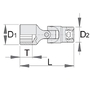 Головка торцевая с шарниром UNIOR 10 (237/1F)