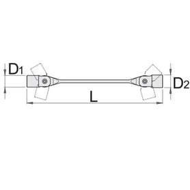 Ключ торцевий з шарнірними голівками