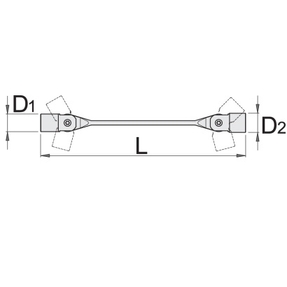 Ключ торцевий з шарнірними голівками