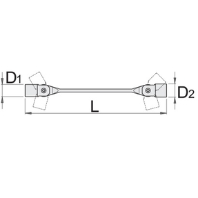 Ключ торцевий з шарнірними голівками