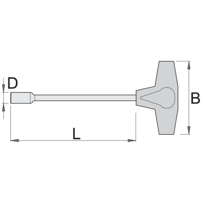 Ключ торцевой шестигранный с Т-образной рукояткой