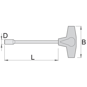 Ключ торцевий шестигранний з Т-подібною рукояткою