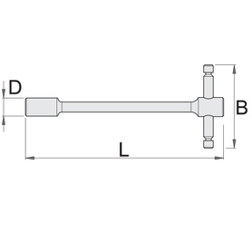 Ключ торцевий шестигранний з Т-подібною рукояткою