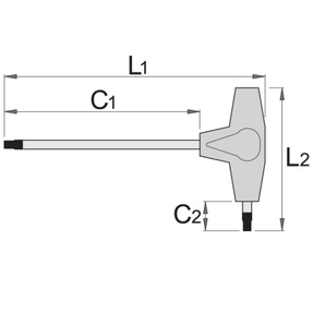 Ключ шестигранний з  Т-подібною рукояткою