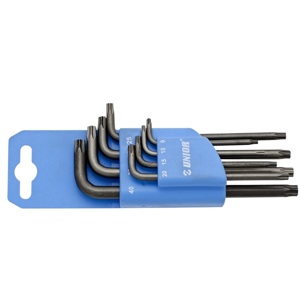 Набор ключей с профилем TORX в пластиковом подвесе UNIOR 8 - 40 ((220/7TXPH))