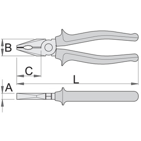Плоскогубцы комбинированные изолированные, рукоятки BI