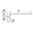 Ключ накидной с изгибом односторонний изолированный, 90°