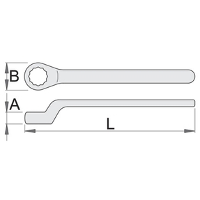 Ключ накидний односторонній ізольований