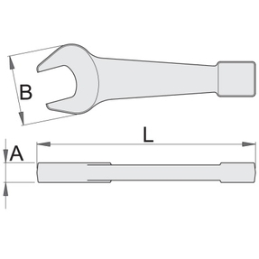 Ключ ріжковий ударний, для особливо важких робіт