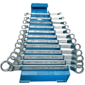 Набір ключів накидних з вигином на металевому стенді UNIOR  (180/1MS)