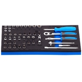 Набір голівок торцевих 1/4" з принадлежностями в SOS ложементі UNIOR  (964/5S12SOS)