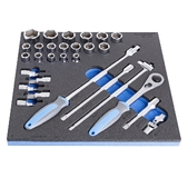 Набір голівок торцевих 1/2" в SOS-ложементі UNIOR  (964/19SOS)