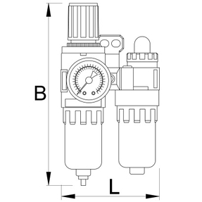 Фільтр-редуктор і лубрикатор пневматичний  3/8"
