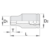 Головка торцевая UNIOR  ((188/2 12p))