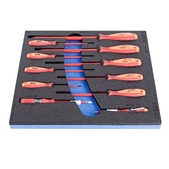 Набор отвёрток шлицевых изолированных с рукояткой TBI в SOS-ложементе UNIOR  ((964VDE8A))