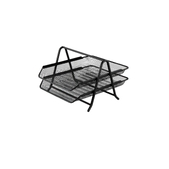 Лоток для паперів горизонтальний "2 в 1", металевий, чорний BUROMAX  (BM.6250-01)