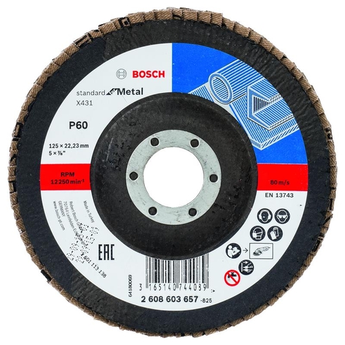 Лепестковые шлифовальные диски X431 Standard for Metal, угловые