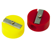 Чинка кругла DISC, 1 отв., пластик. корпус, асорті BUROMAX кругла (Im-off)