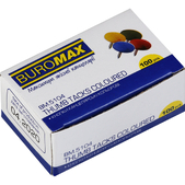 Кнопки кольорові, 100 шт. в карт.коробці BUROMAX Метал (Im-off)