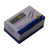 Скрiпки нікельовані, 28 мм, п'ятикутні, 100 шт. в карт.упаковці BUROMAX  (Im-off)