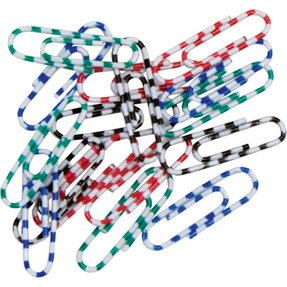 Цветные скрепки ЗЕБРА, 28мм, 100 шт.в пласт.упаковке