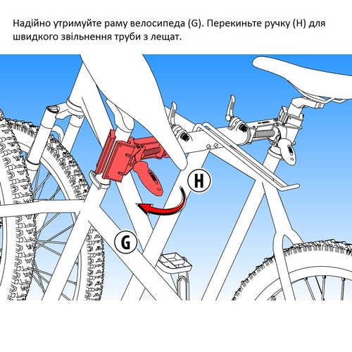 Стійка для ремонту велосипедів з двома лещатами