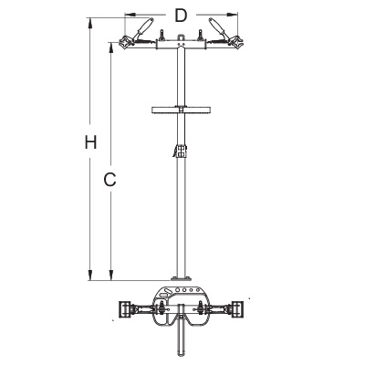 Стійка для ремонту велосипедів з двома лещатами з пружиною, без опорної плити