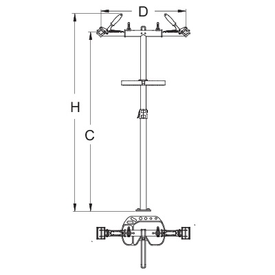 Стійка для ремонту велосипедів з двома лещатами з регулювальної гайкою, без опорної плити