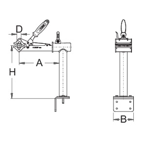 Тиски поворотные с регулировочной гайкой с возможностью крепления на стене или верстаке
