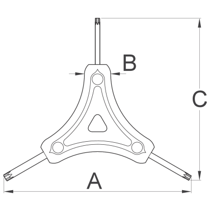 Ключ тристоронній з профілем TORX