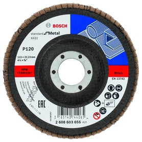 Лепестковые шлифовальные диски X431 Standard for Metal, угловые
