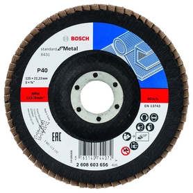 Лепестковые шлифовальные диски X431 Standard for Metal, угловые
