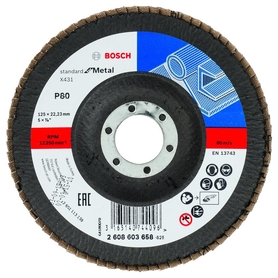 Лепестковые шлифовальные диски X431 Standard for Metal, угловые