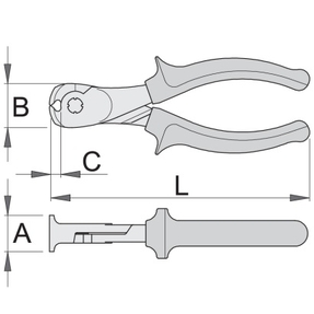 Кусачки торцеві, рукоятки BI, для безпечної роботи на висоті