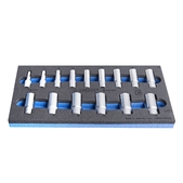 Набор головок торцевых шестигранных удлиненных 3/8" в SOS ложементе   ((964/25ASOS))