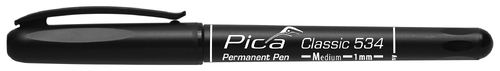 Маркер перманентный Pica Classic 534/46 Permanent Pen Medium, тонкий чёрный