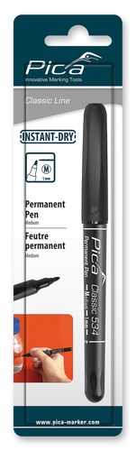 Маркер перманентный Pica Classic 534/46 Permanent Pen Medium, тонкий чёрный