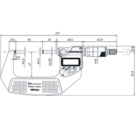 Цифровий мікрометр, трещіточний барабан IP65
