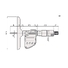 Digital Depth Micrometer 0-150mm, incl. 6 Rods