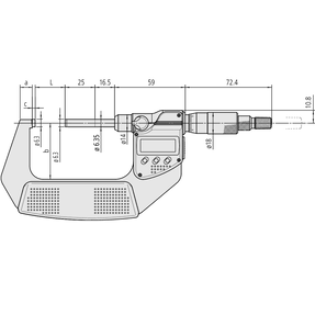 Мікрометр для зовнішніх вимірювань 0-25mm