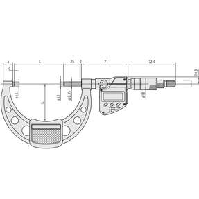 Мікрометр для зовнішніх вимірювань 75-100mm