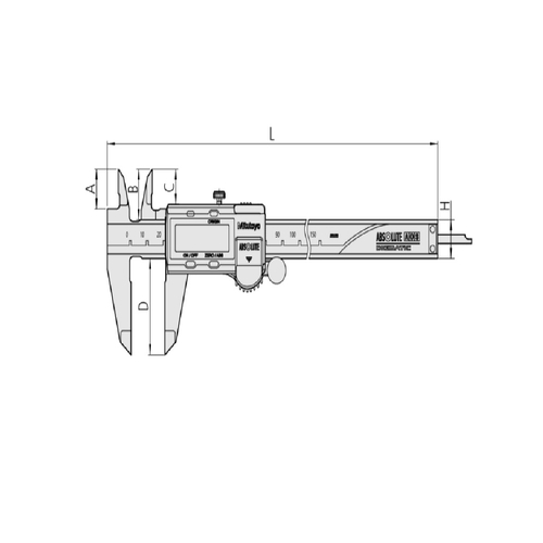 Штангенциркуль Digital ABS AOS-0-100mm, Rod, w/o Data Output