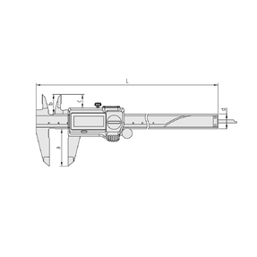 Штангенциркуль ABSOLUTE Digimatic IP67-0-150mm, Thu. Roller, OD Carb. Jaws