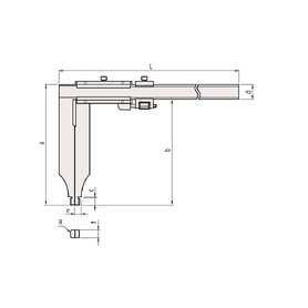 Штангенциркуль нониусный для внутренних измерений
