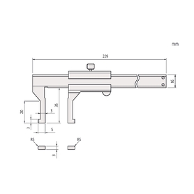 Штангенциркуль нониусный для внутренних измерений