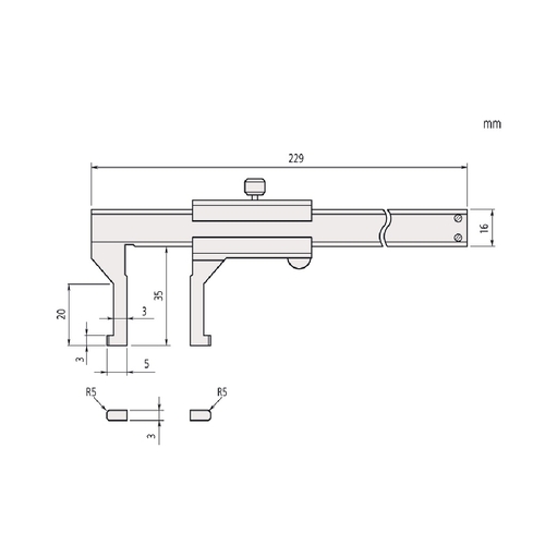 Штангенциркуль нониусный для внутренних измерений