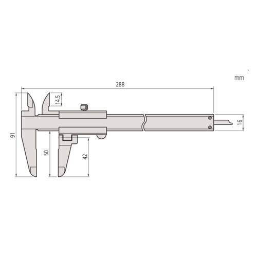 Штангенциркуль нониусный для внутренних измерений