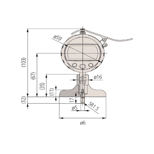 Глубиномеры индикаторные ABSOLUTE Digimatic 0-200mm, 0,01mm, 63,5mm Base