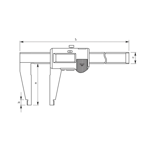 Digital ABS Caliper, Nib Style Jaws IP67 0-200mm